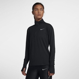 Top Nike Half-Zip Running Dama Negrii | MBJZ-01274